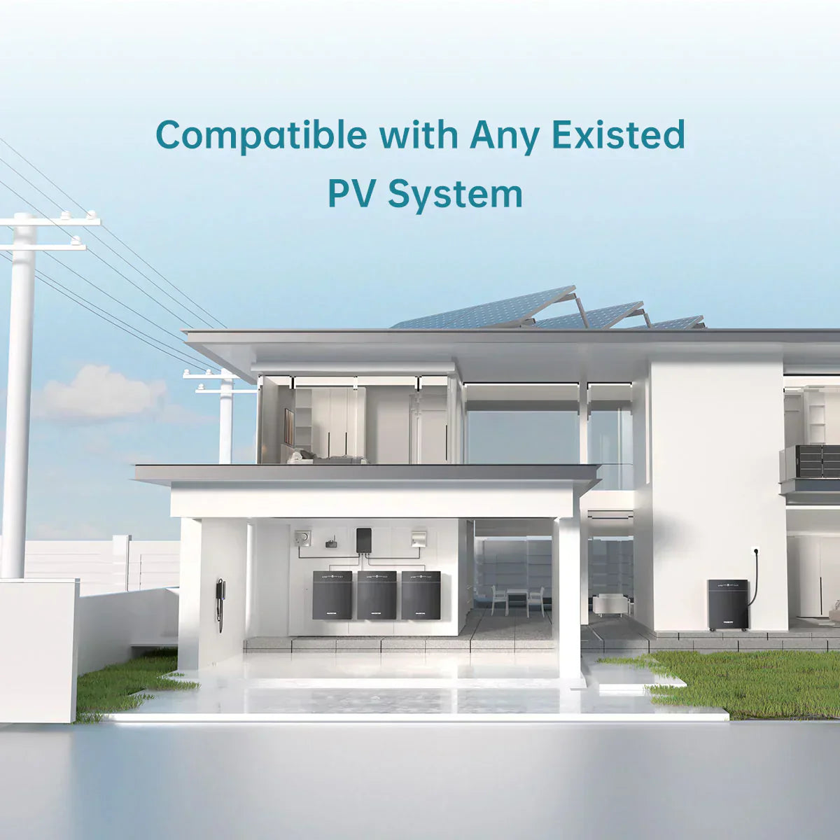 5,12 kwh Marstek Venus-E Batteriespeicher AC gekoppelt Erweiterbar auf 15,36kwh